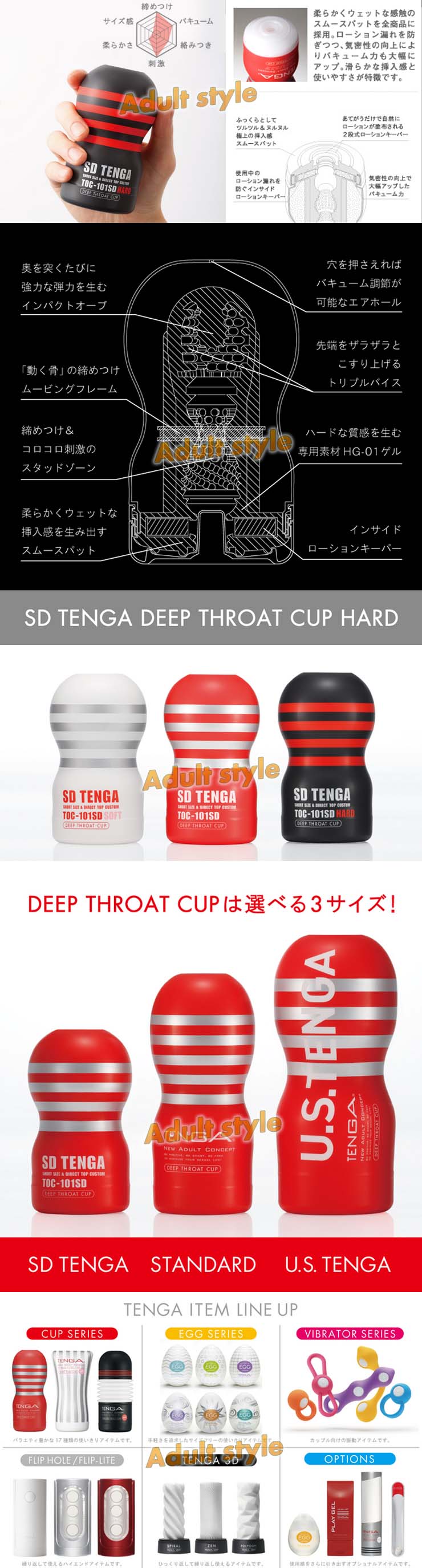 日本TENGA體位型飛機杯(SD強力吸吮深喉嚨)